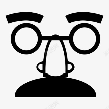 groucho眼镜新奇伪装面具图标图标