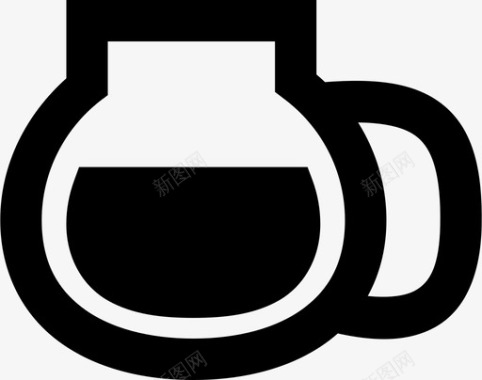 咖啡壶饮料咖啡因图标图标