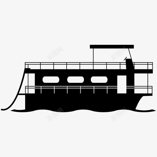 船拖船旅游图标svg_新图网 https://ixintu.com 拖船 旅游 旅游船 海洋 船 船旅游