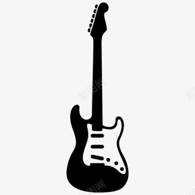 电吉他摇滚乐音乐家图标图标
