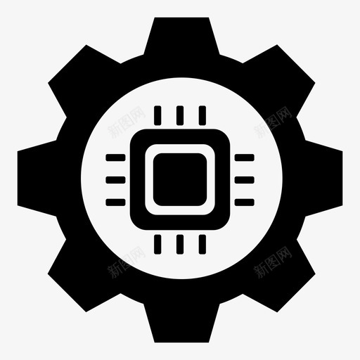 芯片设置处理器首选项图标svg_新图网 https://ixintu.com 信息 处理器 微芯片 维护 芯片组 芯片设置 芯片首选项 首选项 齿轮