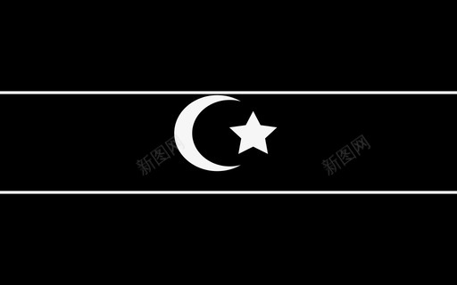 利比亚国旗国家月亮图标svg_新图网 https://ixintu.com 利比亚国旗 国家 星星 月亮