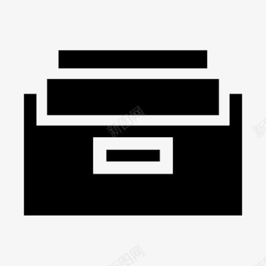 盒子档案平面用户界面图标图标