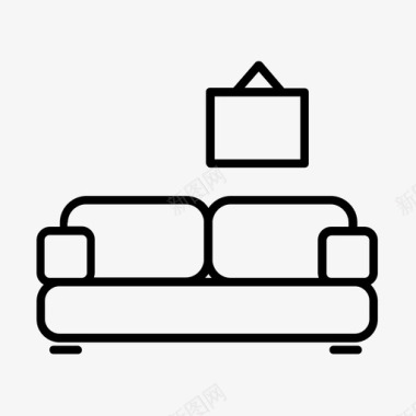 休息室沙发家具图标图标