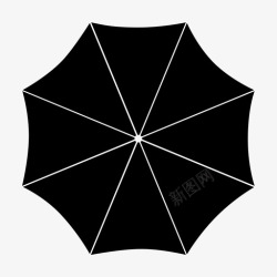 遮阳伞顶视图伞伞顶视图风图标高清图片