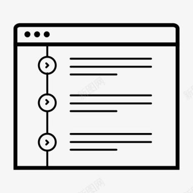 网站线框网页布局图标图标