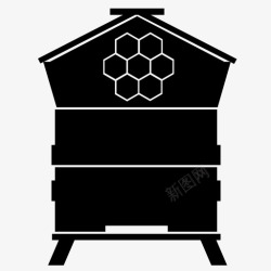 收获机蜂窝蜜罐蜂蜜收获图标高清图片