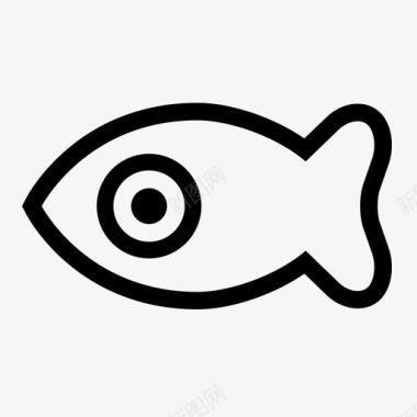 鱼类水下海洋生物学图标图标