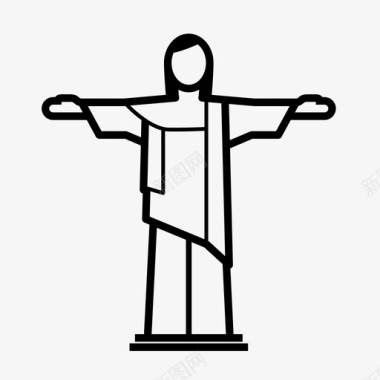 救世主基督雕像里约热内卢图标图标