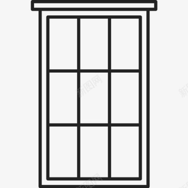 窗玻璃窗主窗图标图标