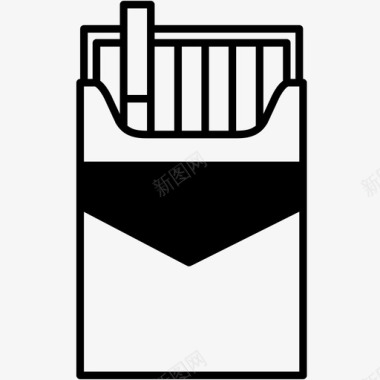 香烟盒子纸箱图标图标