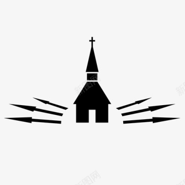 教会冲击耶稣图标图标