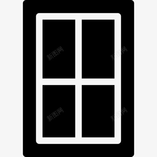 窗户通风结构图标svg_新图网 https://ixintu.com 办公室 安全 实心图标 建筑物和地标实心 开发 形状 房屋 插图 窗户 结构 设计 通风