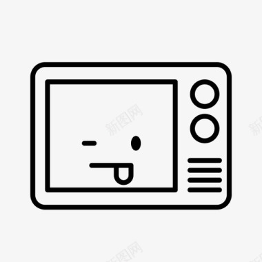 微波炉kawaii厨房图标图标