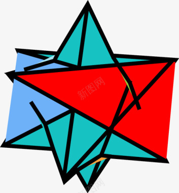 小星状十二面体形状多边形图标图标