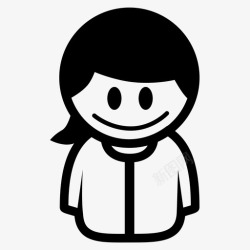 运动装女人女孩女人女士图标高清图片