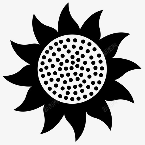 花花园自然图标svg_新图网 https://ixintu.com 向日葵 植物 自然 花 花园 葵花籽