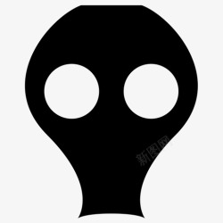 防毒面具人物外星人面具火星人图标高清图片
