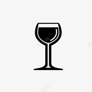 葡萄酒烈酒玻璃杯图标图标