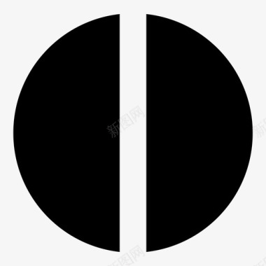 两部分圆环图标图标
