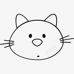 卡通人物猫小猫插图图标高清图片