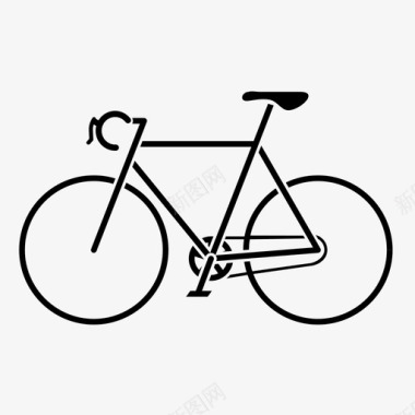 自行车把手杆固定齿轮自行车图标图标