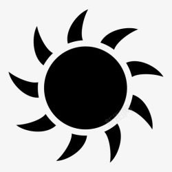 春天的能量太阳恒星春天图标高清图片