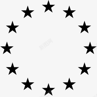 星星欧盟国旗欧罗巴图标图标