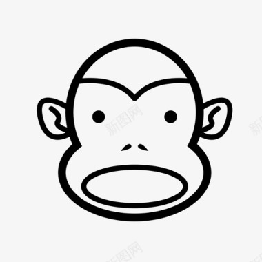 猴子灵长类猩猩图标图标