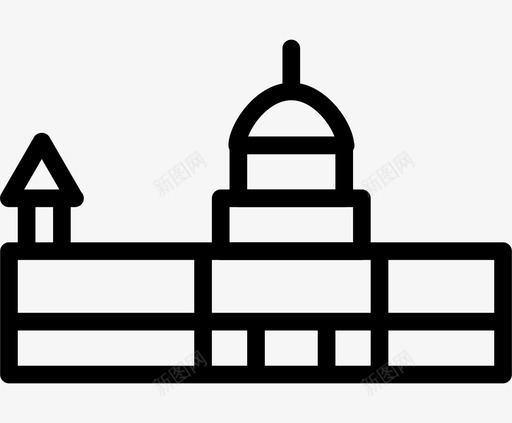 圣保罗大教堂结构圣保罗图标svg_新图网 https://ixintu.com 伦敦 历史 圣保罗 圣保罗大教堂 地标 建筑物和地标 形状 教堂 祈祷 线路图标 结构 设计