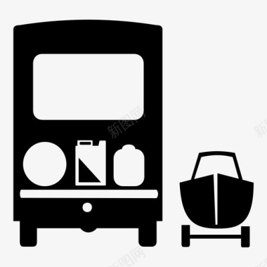 犹他州休闲车旅行车图标图标