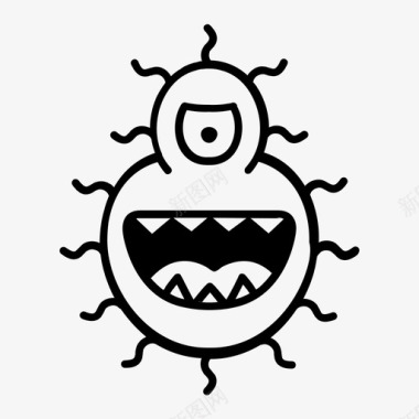 邪恶多毛臀部图标图标