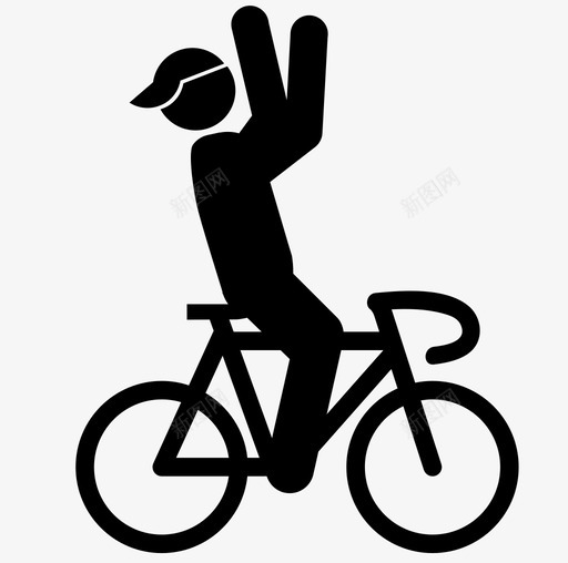 骑自行车比赛竞技图标svg_新图网 https://ixintu.com 比赛 竞技 赛车 赢 赢比赛 骑自行车
