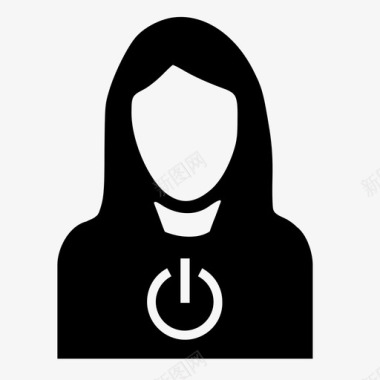 技术专家技术传道者技术领域的女性图标图标