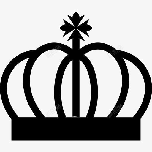 带有十字符号的皇冠曲线皇冠图标svg_新图网 https://ixintu.com 带有十字符号的皇冠曲线 皇冠
