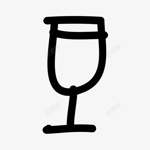 葡萄酒wacom简单图标svg_新图网 https://ixintu.com wacom 一杯葡萄酒 天真 手绘 插图 涂鸦 简单 葡萄酒 醉酒 饮酒