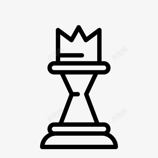 国王战略棋子图标svg_新图网 https://ixintu.com 国王 战略 棋子 棋类游戏 策略游戏
