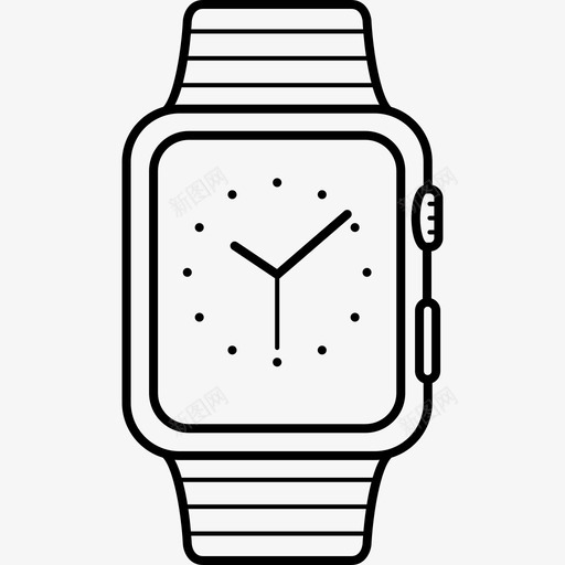 手表可穿戴技术时间图标svg_新图网 https://ixintu.com ios techware 可穿戴技术 手表 时钟 时间 智能手表 科技穿戴 苹果手表