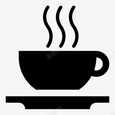 咖啡杯蒸汽热饮图标图标