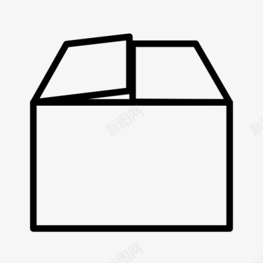 箱子纸板箱开箱图标图标