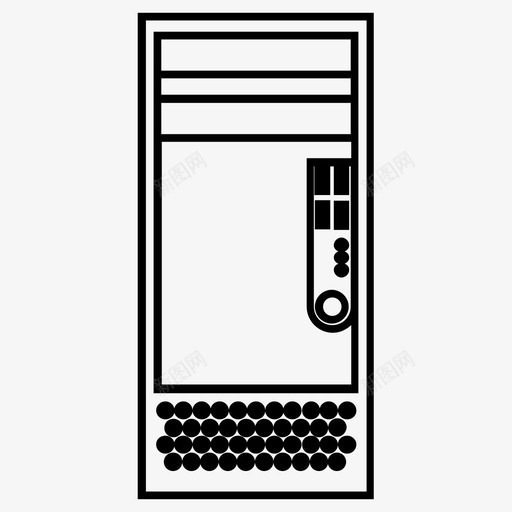 电脑电脑塔台式机图标svg_新图网 https://ixintu.com 个人电脑 台式机 电脑 电脑塔