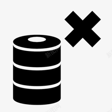 删除数据库存储服务器图标图标