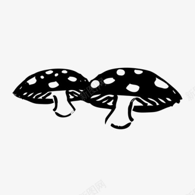 蘑菇真菌毒药图标图标