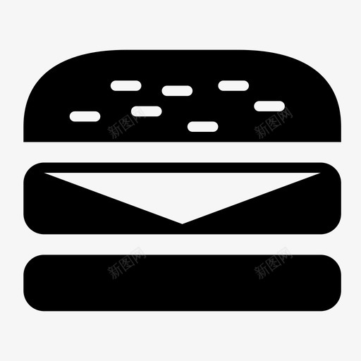 汉堡食品快餐图标svg_新图网 https://ixintu.com 奶酪汉堡 快餐 汉堡 面包 食品 餐食