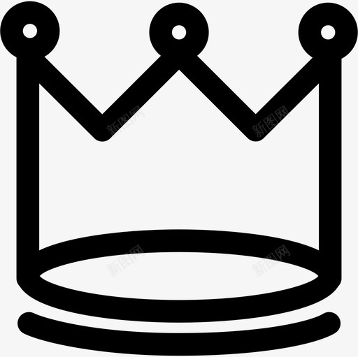 国王的皇冠变体有圆形尖端皇冠图标svg_新图网 https://ixintu.com 国王的皇冠变体 有圆形尖端 皇冠