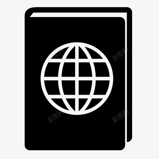 护照书地球图标svg_新图网 https://ixintu.com 世界 书 地球 护照 旅行 星球