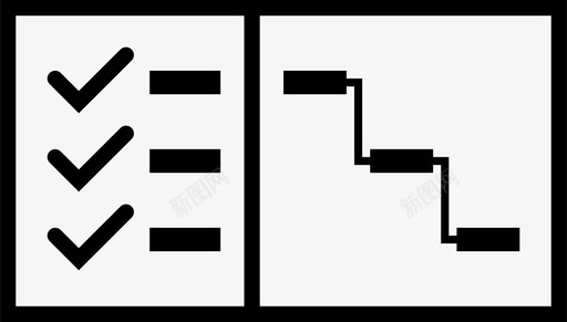 甘特图数据流程图标图标