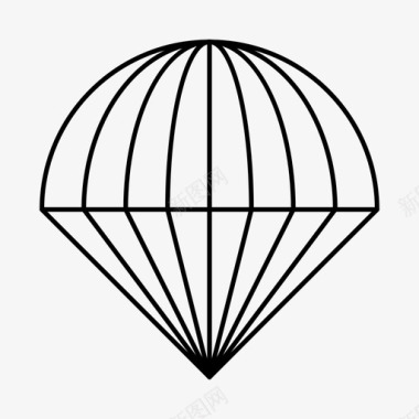 降落伞空投图标图标