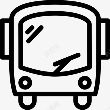 公共汽车公共交通道路图标图标
