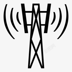 移动电话无线塔无线电波提供商图标高清图片